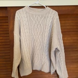 Mijeong Park white cable knit sweater